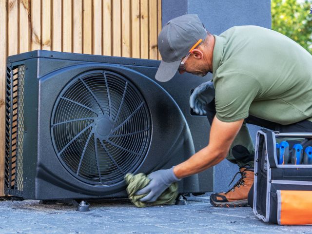New HVAC system being installed in a Houston home